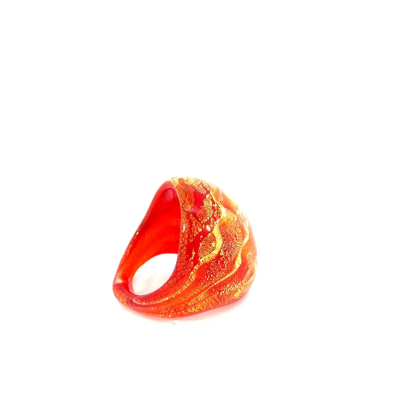 vintage style engagement rings -ITALIAN MURANO GLASS RING