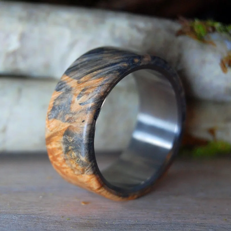 wedding band rings for women -California King | Men's Wood & Titanium Wedding Ring