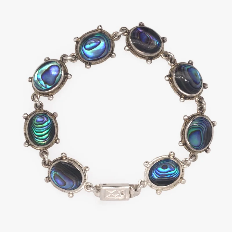 gemstone bracelets for women -Silver & Abalone Bracelet