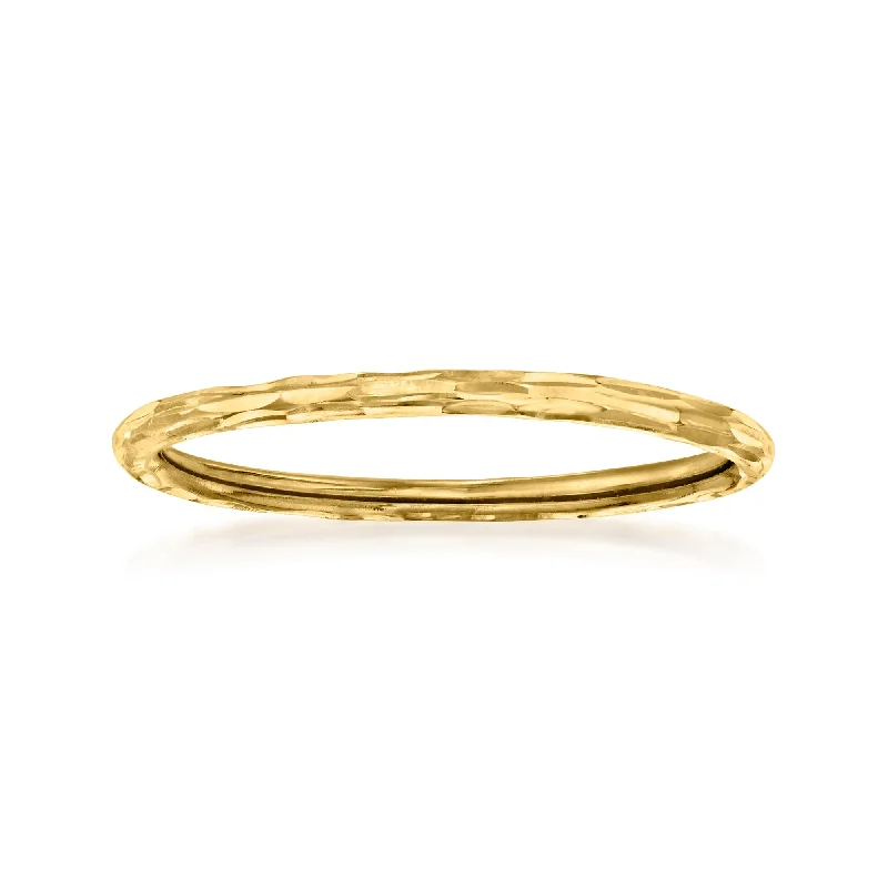 exquisite engagement rings -RS Pure by Ross-Simons Italian 14kt Yellow Gold Grooved Ring