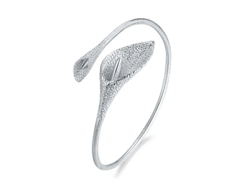 elegant silver bangles -Calla Lily Bangle