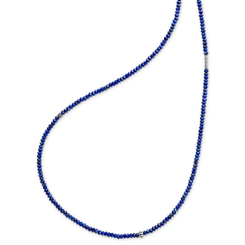 stylish diamond necklaces -Caviar Icon Lapis Necklace