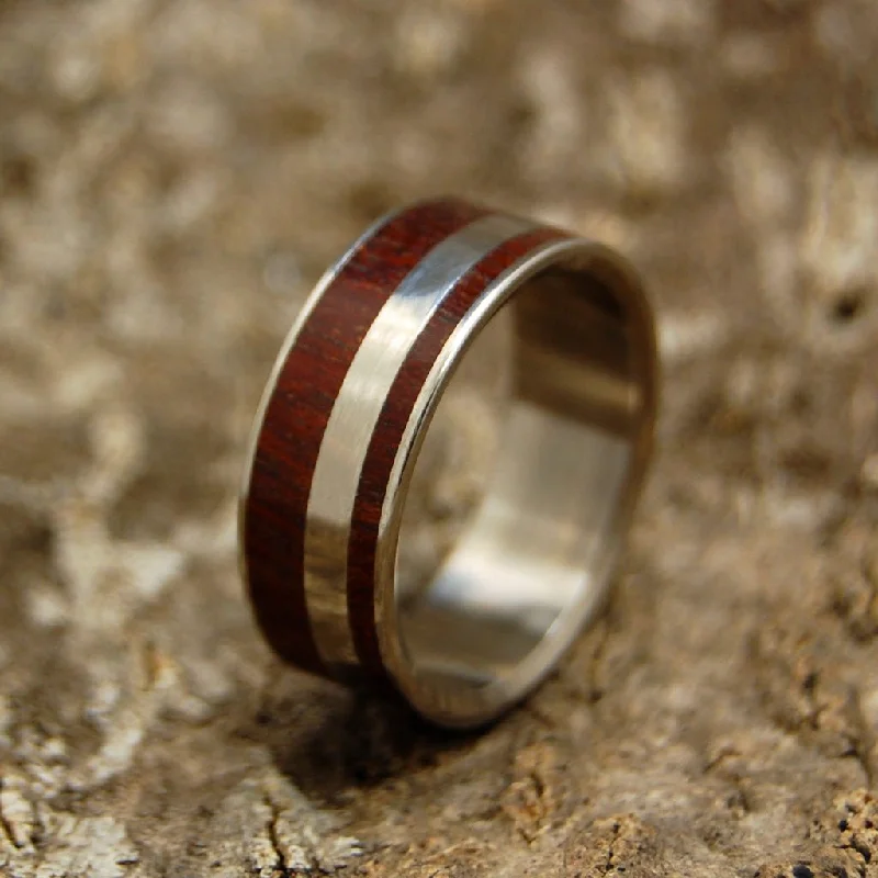 elegant ring designs for women -Morning Of Creation | Men's Bloodwood & Titanium Wedding Ring