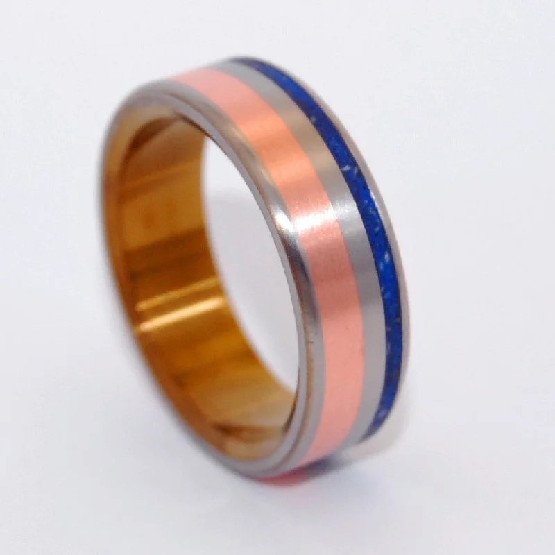 statement gemstone rings -How We Love Satin | Men's Copper, Concrete & Titanium Wedding Ring