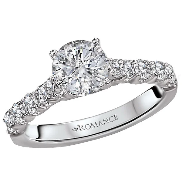 large stone engagement rings -Classic Semi-Mount Diamond Ring