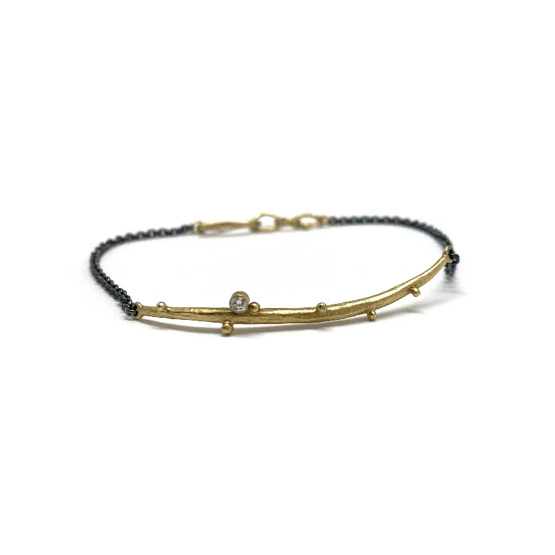 women’s crystal bangles -18k Gold & Diamond Bracelet