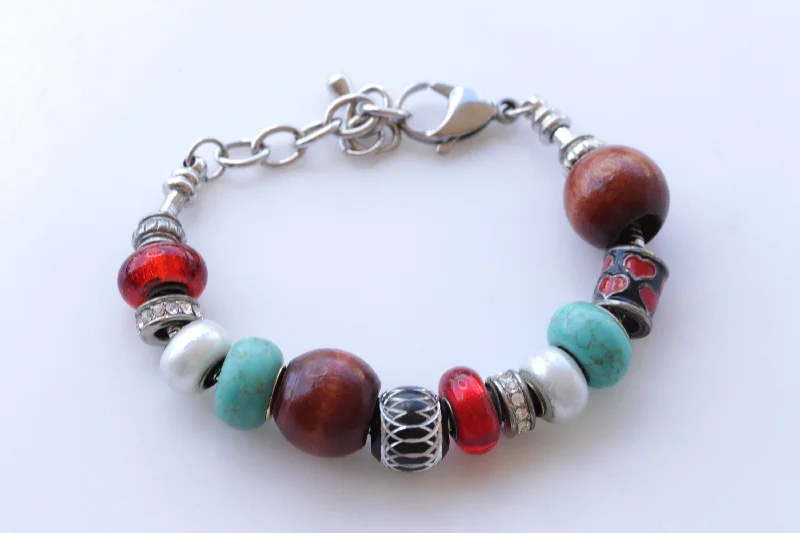 trendy charm bracelets -COLORFUL BEADED BRACELET