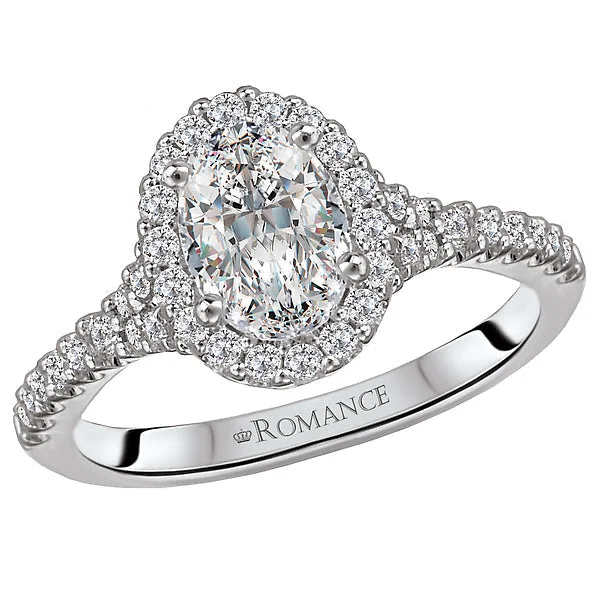 affordable vintage engagement rings -Halo Semi-Mount Diamond Ring