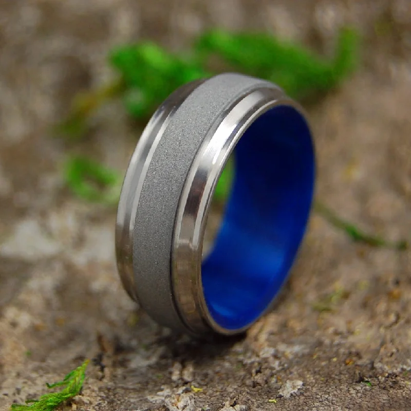 wedding rings for women -Prince In Blue | Men's Titanium Wedding Ring