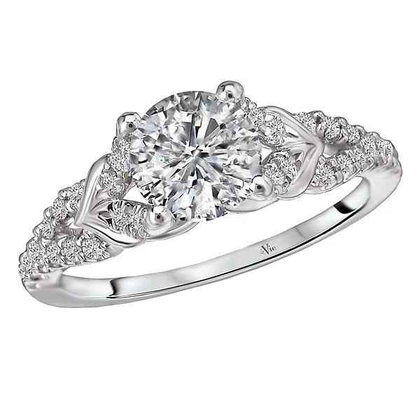 unique engagement rings -Classic Semi-Mount Diamond Ring