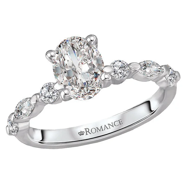 vintage engagement rings -Classic Semi-Mount Diamond Ring