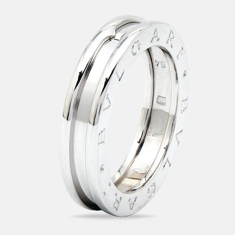 eco-friendly vintage engagement rings -Bvlgari B.zero1 1-Band 18K White Gold Ring