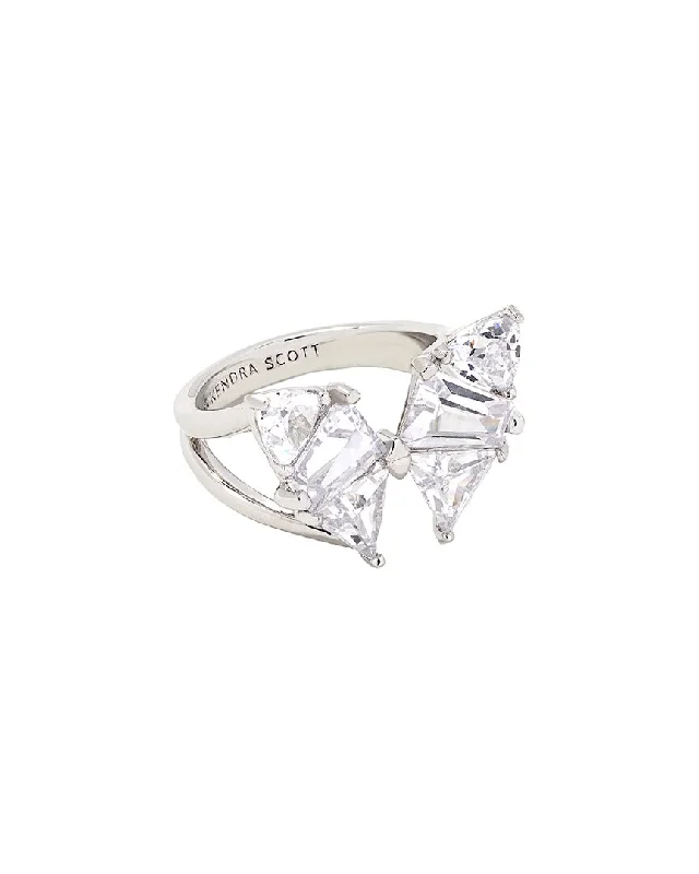 round cut engagement rings -Kendra Scott Blair Butterfly CZ Cocktail Ring