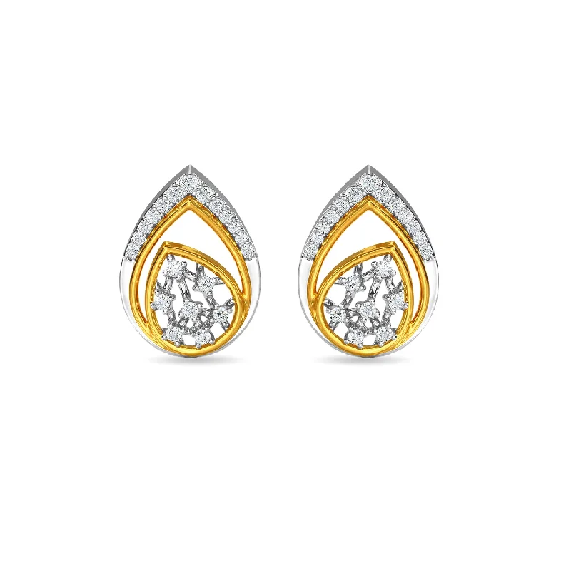 elegant gold drop earrings -Hazyelio Earring