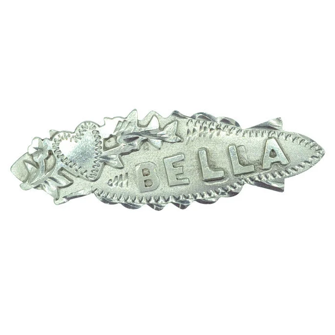 holiday bracelet gifts for women -Bella Name Brooch