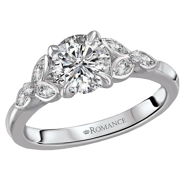 platinum engagement rings -Classic Semi-Mount Diamond Ring