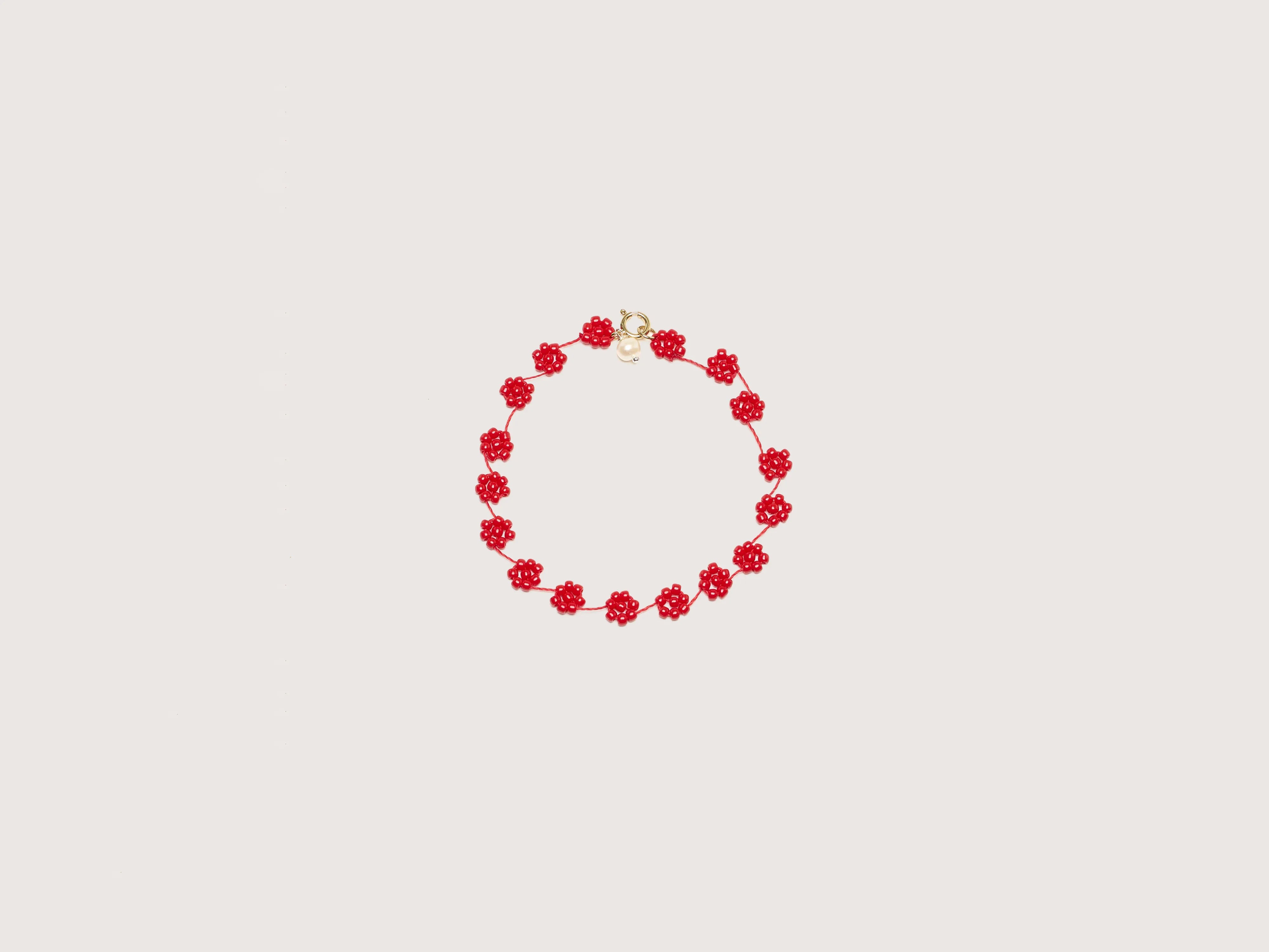 gold bangles for every occasion -Fiori N° 24 Bracelet (242 / W / RED)