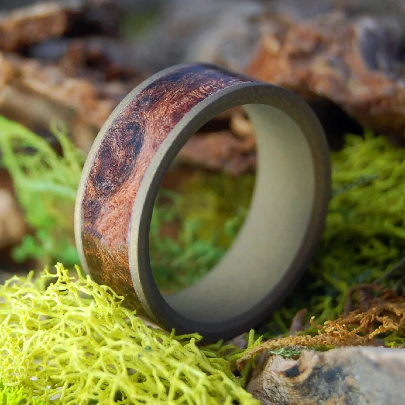 beautiful engagement rings -Mighty Bronze One | Men's Redwood Burl & Titanium Wedding Ring