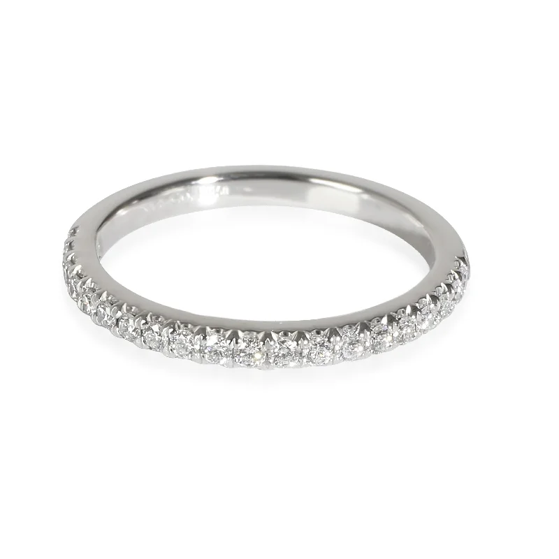 oval diamond engagement rings -Tiffany & Co. Soleste Half Eternity Band in  Platinum 0.17 CTW