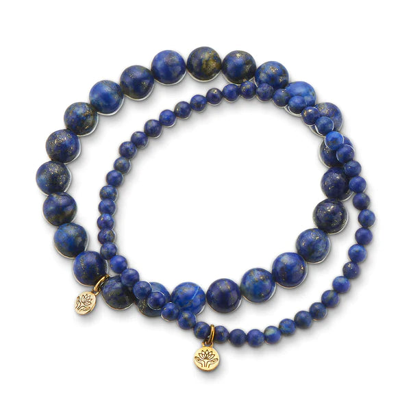 handcrafted gemstone bangles -Palas Jewellery - Lapis Lazuli Healing Gem Bracelet