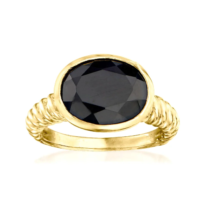 affordable halo engagement rings -18k Gold Over Sterling Silver 12x10mm Oval Onyx Ring