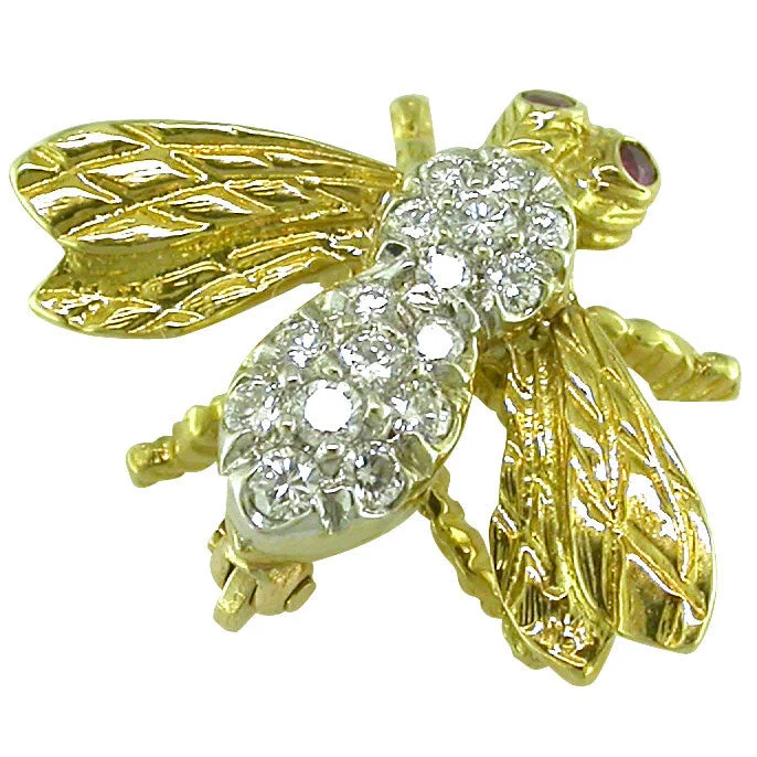 colorful bangle sets for women -Diamond Bee Brooch