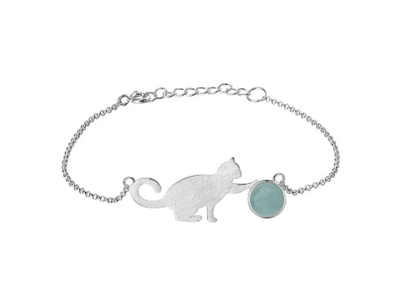 bangles for women with diamonds -Playful Cat Bracelet