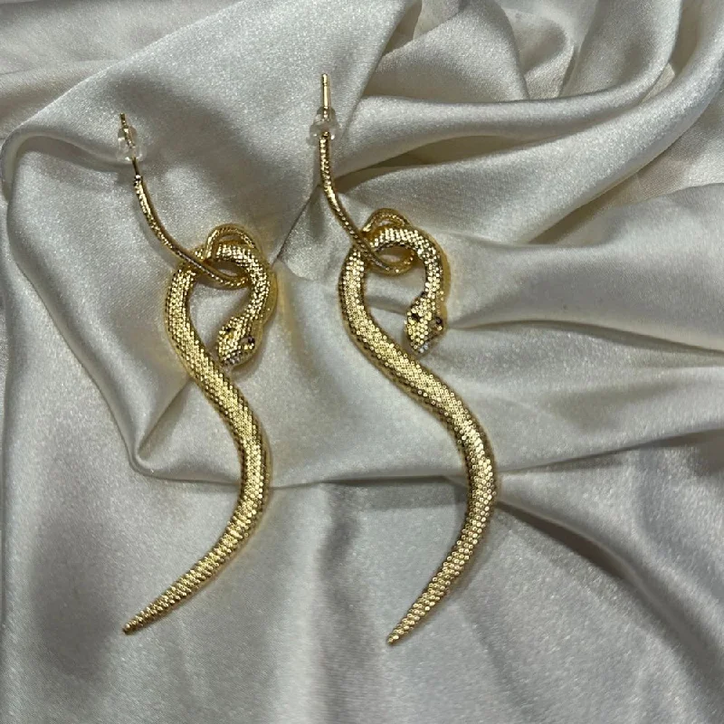 designer crystal earrings -Raddhi Jewels Latest Fashion Stylish Drop Dangle Snake-Shaped Earrings For Women