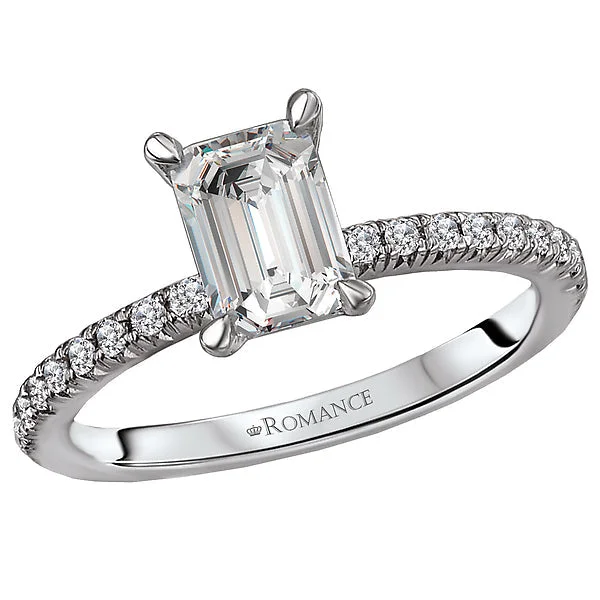 budget-friendly engagement rings -Peg Head Semi-Mount Diamond Ring