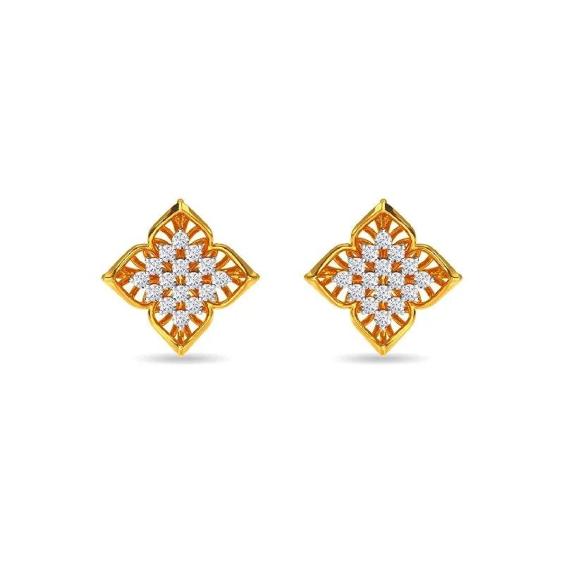 gemstone stud earrings -Fearn Earring