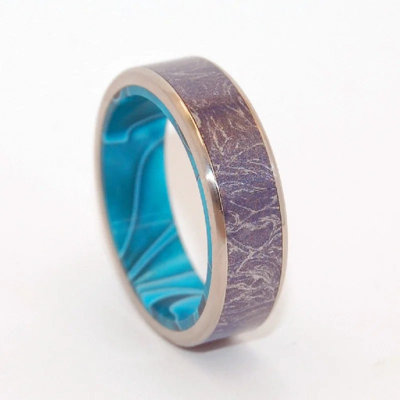 vintage rings for women -Amortentia | Men's Meteorite, Mokume Gane & Titanium Wedding Ring