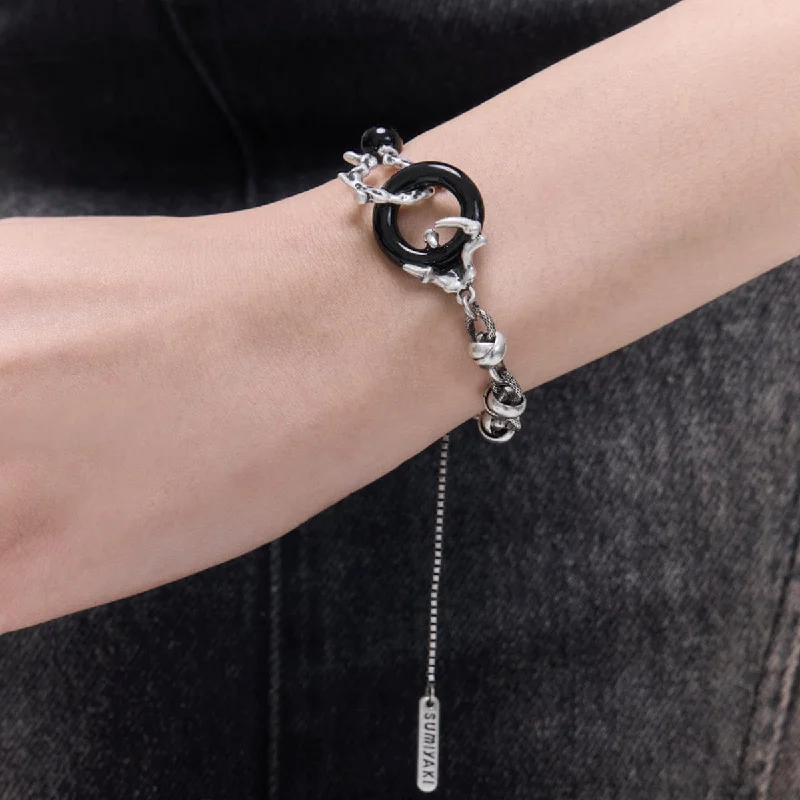 bangles for women with diamonds -Women's Punk Dragon Claw Splice Bracelet