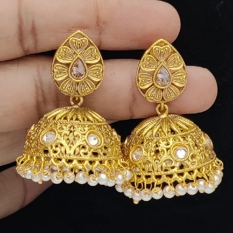 statement earrings for women -Jewel Addiction Gold Plated Jhumki Earrings