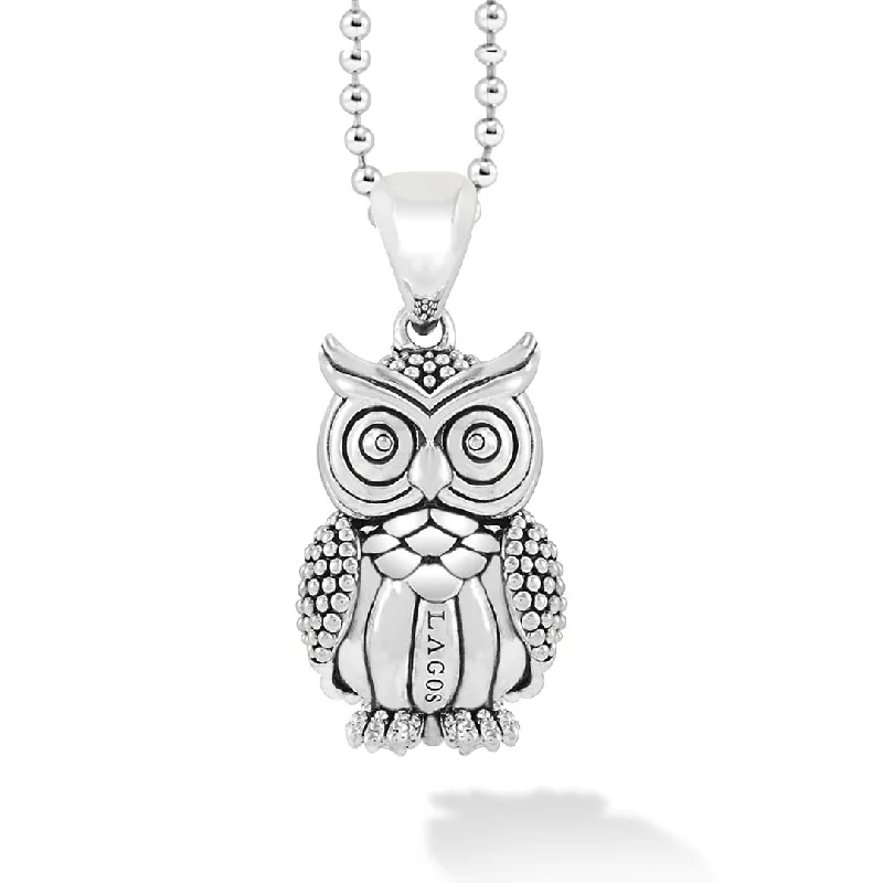 giftable personalized necklaces -Rare Wonders Owl Pendant Necklace