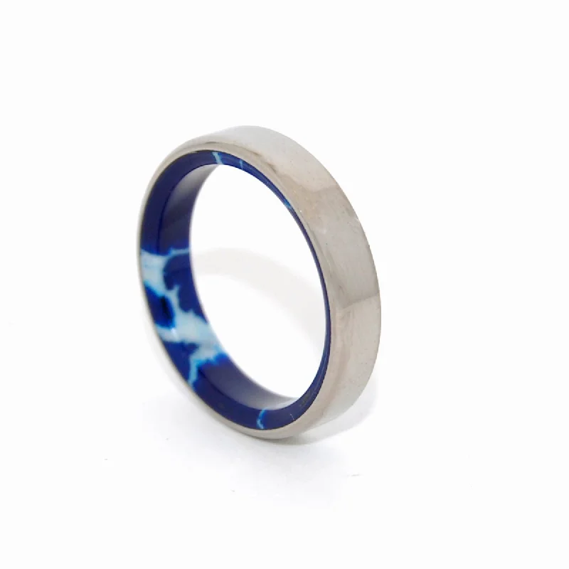 cocktail rings for weddings -Looking At World | Men's Cobalt Stone & Titanium Wedding Ring