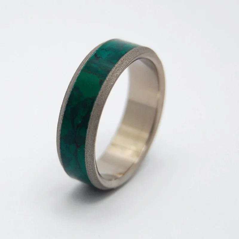 statement rings with jewels -Sandblasted Jade | Men's Jade & Titanium Wedding Ring