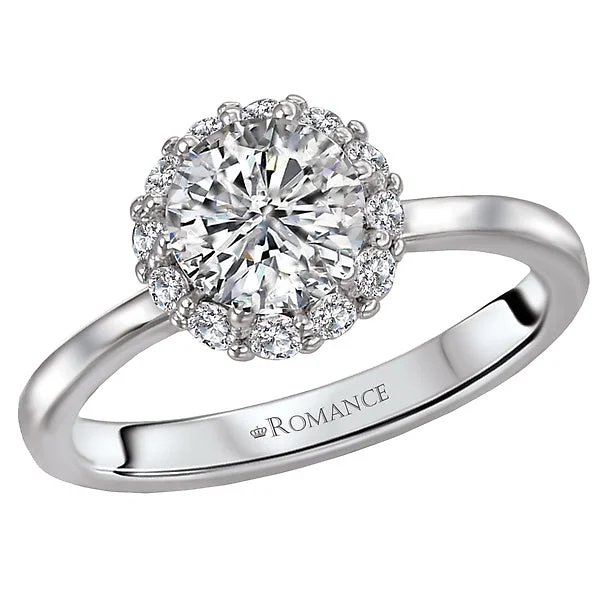 stunning engagement rings -Halo Semi-Mount Diamond Ring