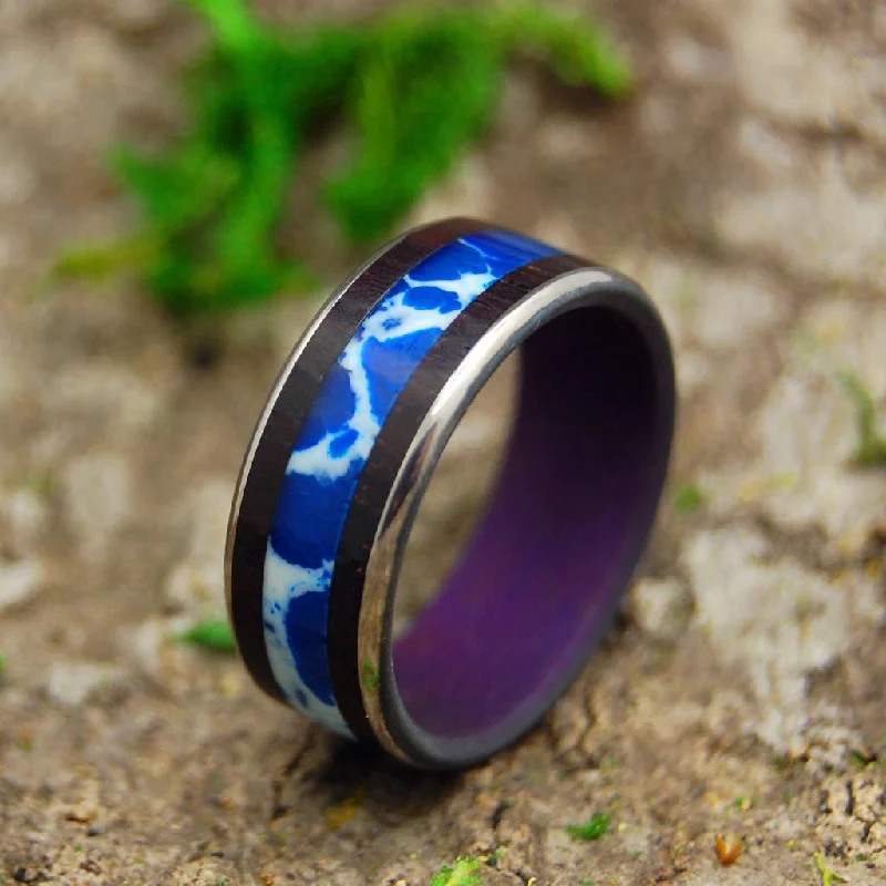 delicate rings for women -See Me Coming | Men's Cobalt Stone, Rosewood & Titanium Wedding Ring