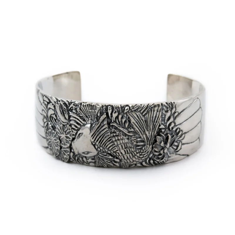 bracelet bangles set -Sterling Silver "Koi" Cuff Bracelet