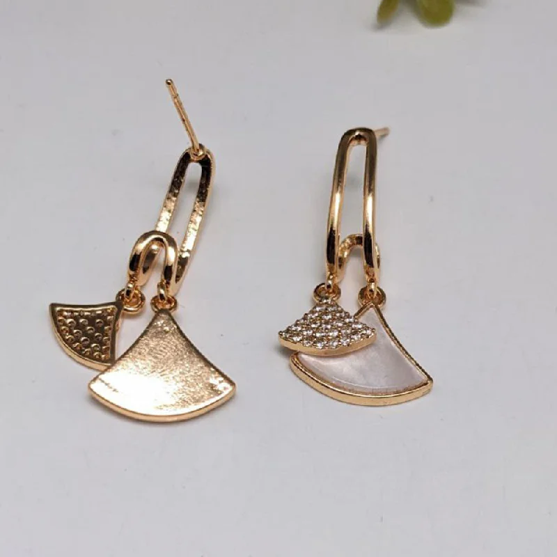 big statement earrings -Aamrapali Gold Plated American Diamond Dangler Earrings