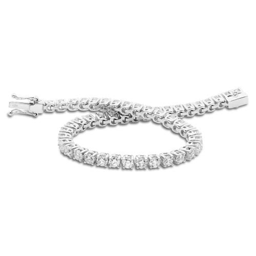 luxurious diamond bracelets -Lyra 18ct White Gold Finesse Claw Set Diamond Bracelet