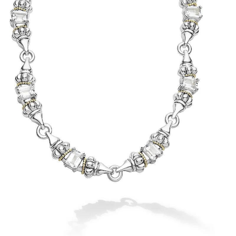 best selling necklaces -Glacier White Topaz Caviar Necklace