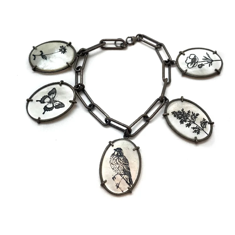 simple bangles for women -Flora and Fauna Charm Bracelet