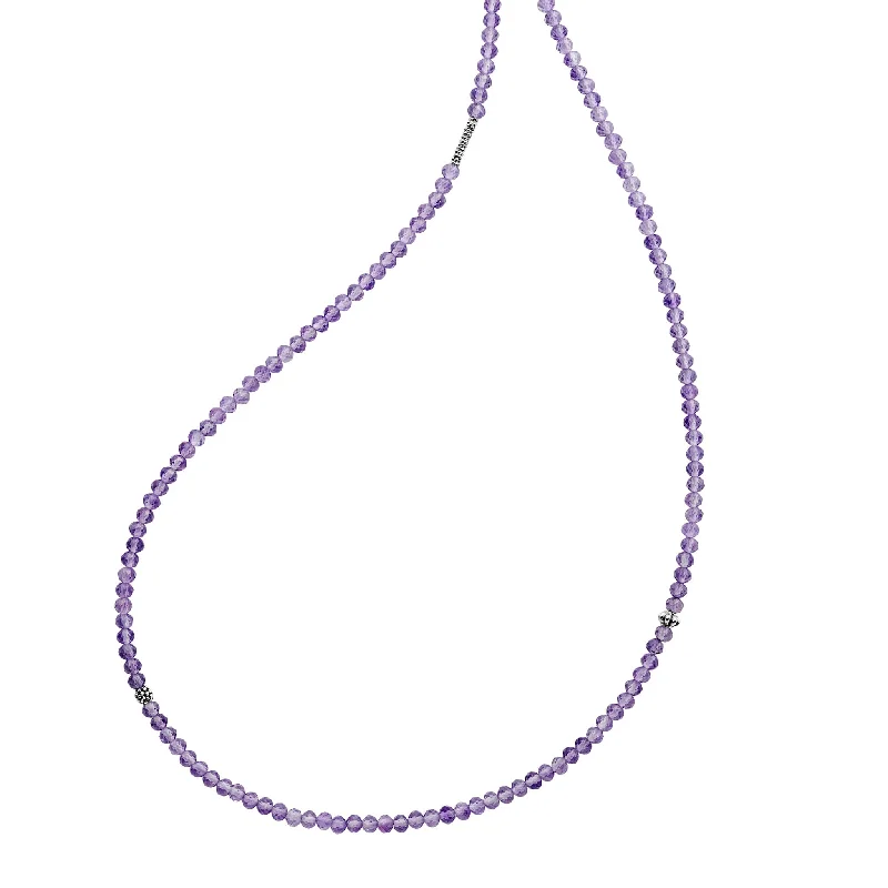 multi-strand necklaces -Caviar Icon Amethyst Necklace