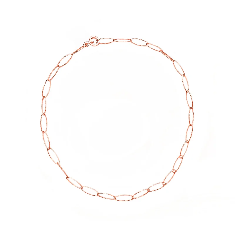 colorful beaded necklaces -Lace 18K Rose Gold Necklace - 18 in.