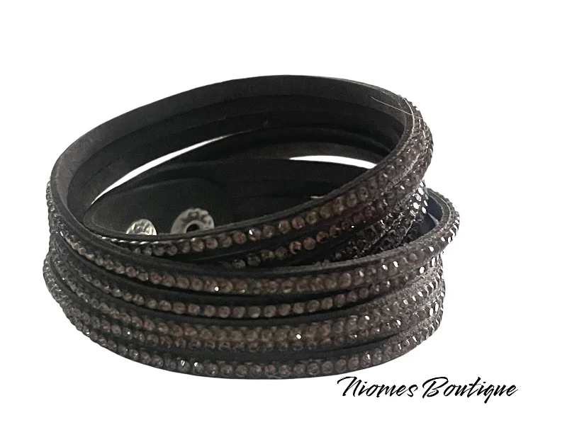 stylish bracelets for parties -Crystal wrap Bracelet