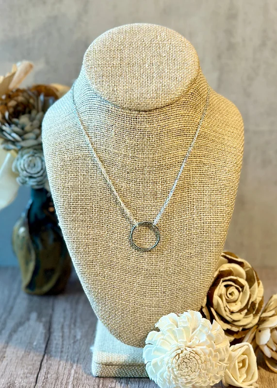 elegant gold necklaces -Small Circle Necklace