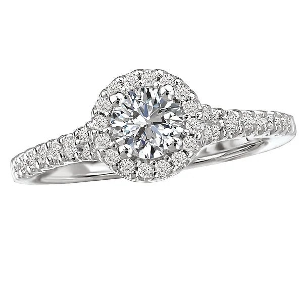 eco-friendly vintage engagement rings -Halo Semi-Mount Diamond