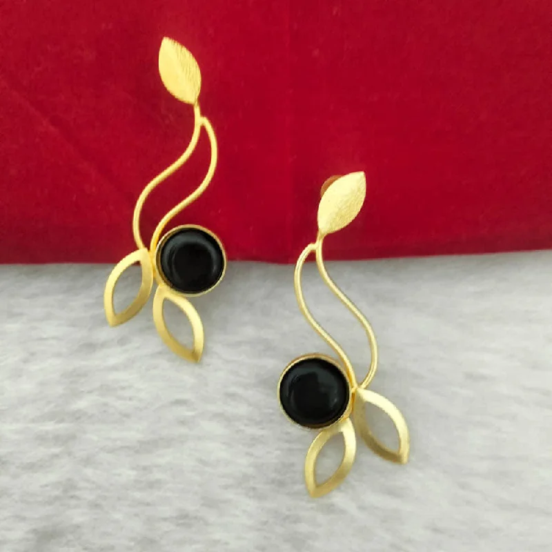 elegant drop earrings -Marudhar Creations Gold Plated Matte Finish  Dangler Earrings