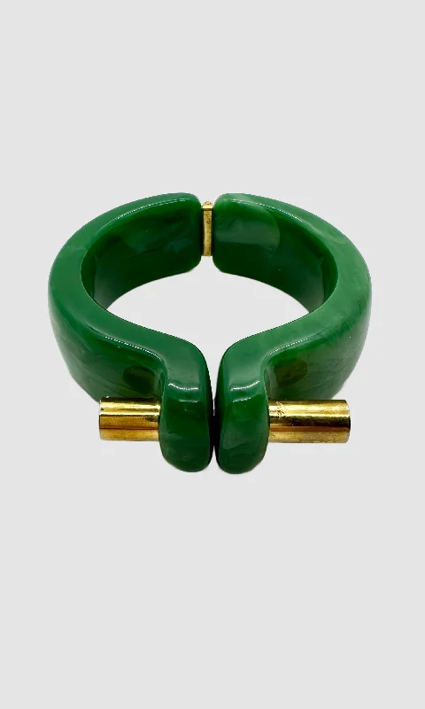 diamond bangles for women -TRIFARI 60s Jade Like Resin Bracelet